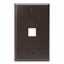 Placa de parede Leviton QuickPort Single Gang 1-Port Brown