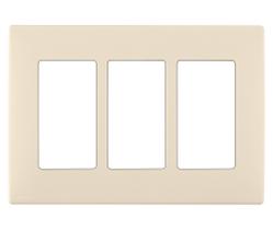 Placa de parede Leviton Renu Three-Gang Screwless Snap-On REWP3-GC