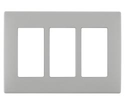 Placa de parede Leviton Renu Three-Gang Screwless Snap-On REWP3-PG Placa de parede Leviton Renu Three-Gang Screwless Snap-On REWP3-PG