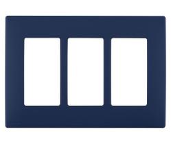 Placa de parede Leviton Renu Three-Gang Screwless Snap-On Rich Navy Placa de parede Leviton Renu Three-Gang Screwless Snap-On Rich Navy