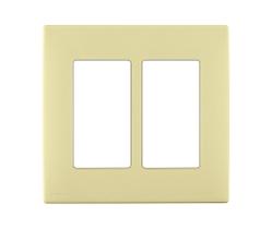 Placa de parede Leviton Renu Two-Gang Screwless Snap-On REWP2-CS