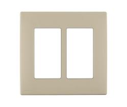 Placa de parede Leviton Renu Two-Gang Screwless Snap-On REWP2-NS
