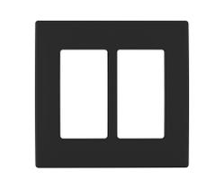 Placa de parede Leviton REWP2-OB Renu Two-Gang Screwless Onyx Black