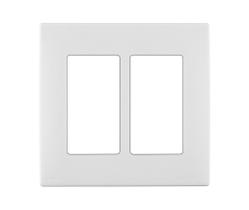 Placa de parede Leviton REWP2-WW Renu Two-Gang Screwless White