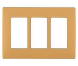 Placa de parede Leviton REWP3-TC Renu Three-Gang Screwless Snap-On Placa de parede Leviton REWP3-TC Renu Three-Gang Screwless Snap-On