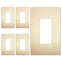 Placa de parede LIDER LSWP-31M 12 x 8 cm sem parafusos dourado escovado, pacote com 5