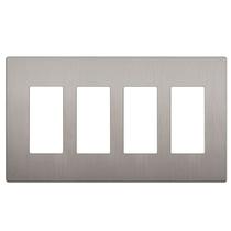 Placa de parede LIDER LSWP-34M-BNK 4 gangues de níquel escovado 12x22 cm
