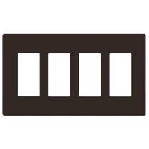 Placa de parede LIDER LSWP-34M-BR Brown Matte 12x22 cm 4-Gang