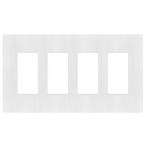 Placa de parede LIDER LSWP-34M-BW branca escovada 12x22cm 4-Gang Placa de parede LIDER LSWP-34M-BW branca escovada 12x22cm 4-Gang