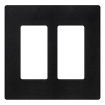 Placa de Parede Lutron Claro 2 Módulos Acabamento Cetim Meia-Noite
