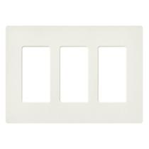 Placa de Parede Lutron Claro 3 Módulos Acetinado Biscuit Placa de Parede Lutron Claro 3 Módulos Acetinado Biscuit