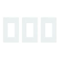 Placa de Parede Lutron Claro CW-1-WH-3 1 Gang Branco Pacote com 3