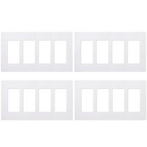 Placa de Parede Lutron Claro CW-4-WH-4 Branca 4 Gang 4 Unidades