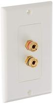 Placa de parede Monoprice Banana Binding Poste para 1 alto-falante Placa de parede Monoprice Banana Binding Poste para 1 alto-falante