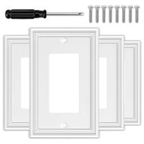 Placa de parede OKAYZIP White, 1 Gang Decorator, pacote com 4