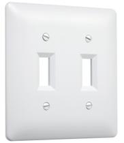 Placa de parede para interruptor de luz TayMac 4400W, dupla, 2 módulos Placa de parede para interruptor de luz TayMac 4400W, dupla, 2 módulos