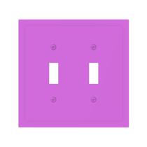 Placa de parede para interruptor duplo 13 x 12 cm roxa em policarbonato Placa de parede para interruptor duplo 13 x 12 cm roxa em policarbonato