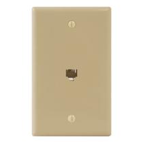 Placa de parede para telefone ICC RJ-12 6P6C Voice Jack Ivory Placa de parede para telefone ICC RJ-12 6P6C Voice Jack Ivory
