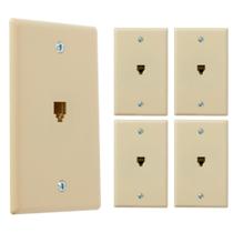 Placa de parede para tomada de telefone Newhouse Hardware de 1 porta RJ11 Ivory