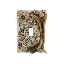 Placa de parede Pine Ridge Rustic Faux Deer Antler Single Switch Placa de parede Pine Ridge Rustic Faux Deer Antler Single Switch