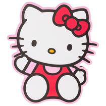 Placa de parede prateada Buffalo Sanrio Hello Kitty em MDF grande cortado em matriz