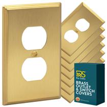 Placa de parede Rio Salto BRASS Gold Duplex, pacote com 8, 11x7 cm
