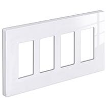 Placa de parede sem parafusos de 4 vias BESTTEN USWP6 Snow White 12x22 cm Placa de parede sem parafusos de 4 vias BESTTEN USWP6 Snow White 12x22 cm