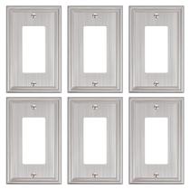 Placa de parede Treewell, liga de níquel e zinco escovado, 8 x 13 cm, pacote com 6 Placa de parede Treewell, liga de níquel e zinco escovado, 8 x 13 cm, pacote com 6