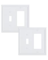 Placa de parede Treewell, pacote com 2 toggle/decorator, 12,3 x 12,5 cm Placa de parede Treewell, pacote com 2 toggle/decorator, 12,3 x 12,5 cm