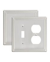 Placa de parede TREEWELL, pacote com 2 unidades, combinação de alternância e níquel escovado duplex