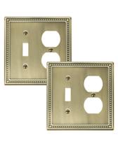 Placa de parede Treewell, pacote com 2 unidades, combinação de latão antigo, alternador/duplex