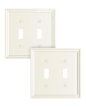 Placa de parede TREEWELL, pacote com 2 unidades, Double Toggle Bamboo, 12,5 x 12,5 cm