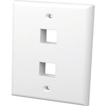 Placa de parede Vanco 820102 Placa frontal Keystone de 2 soquetes