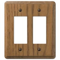 Placa de parede Wood Rocker 2 Gang AMERELLE Contemporary Placa de parede Wood Rocker 2 Gang AMERELLE Contemporary