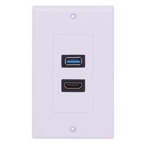 Placa de parede Yeworth HDMI USB 3.0 1 porta HDMI 1 porta USB