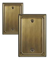 Placa de parede ZILLSEA Antique Brass Pearl Design 8x12 cm, pacote com 2