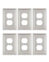 Placa de parede ZILLSEA Satin Nickel, pacote com 6 unidades, 8x12 cm, metal Placa de parede ZILLSEA Satin Nickel, pacote com 6 unidades, 8x12 cm, metal
