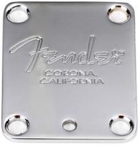 Placa de pescoço de guitarra Fender Standard Chrome com ajuste de inclinação