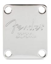 Placa de pescoço Fender American Standard Bass Chrome