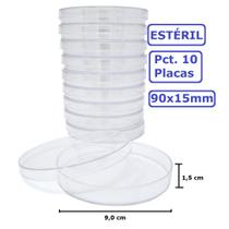 Placa De Petri Estéril 90x15mm 10 placas - OLEN