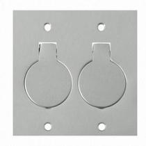 Placa De Piso 4x4 Aluminio 2 Tomada Redondas - 10 PEÇAS