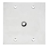 Placa De Piso 4x4 Aluminio Com Furo - Stamplac