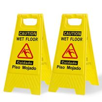 Placa de piso úmido CERLMLAND Caution bilíngue 24,5 x 11,8 cm (pacote com 2) Placa de piso úmido CERLMLAND Caution bilíngue 24,5 x 11,8 cm (pacote com 2)
