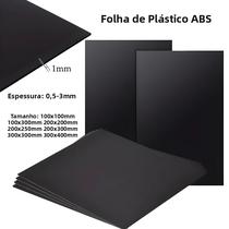 Placa De Plástico ABS Preto Para Modelagem - Material DIY Com Espessura De 0,5mm a 5mm