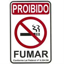 Placa de Poliestireno Auto-Adesiva 15x20cm Proibido Fumar - 220 AB - SINALIZE