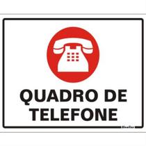 Placa de Poliestireno Auto-Adesiva 15x20cm Quadro de Telefone - 220 AM - SINALIZE