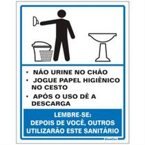 Placa de Poliestireno Auto-Adesiva 20x15cm Educativa Masculino - 220 AH - SINALIZE Placa de Poliestireno Auto-Adesiva 20x15cm Educativa Masculino - 220 AH - SINALIZE