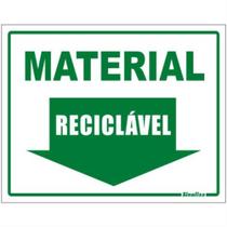 Placa de Poliestireno Auto-Adesiva 20x15cm Material Reciclável - 220 BL - SINALIZE