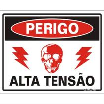 Placa de Poliestireno Auto-Adesiva 20x15cm Perigo Alta Tensão - 220 BE - SINALIZE Placa de Poliestireno Auto-Adesiva 20x15cm Perigo Alta Tensão - 220 BE - SINALIZE