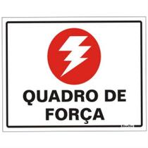 Placa de Poliestireno Auto-Adesiva 20x15cm Quadro de Força - 220 AK - SINALIZE